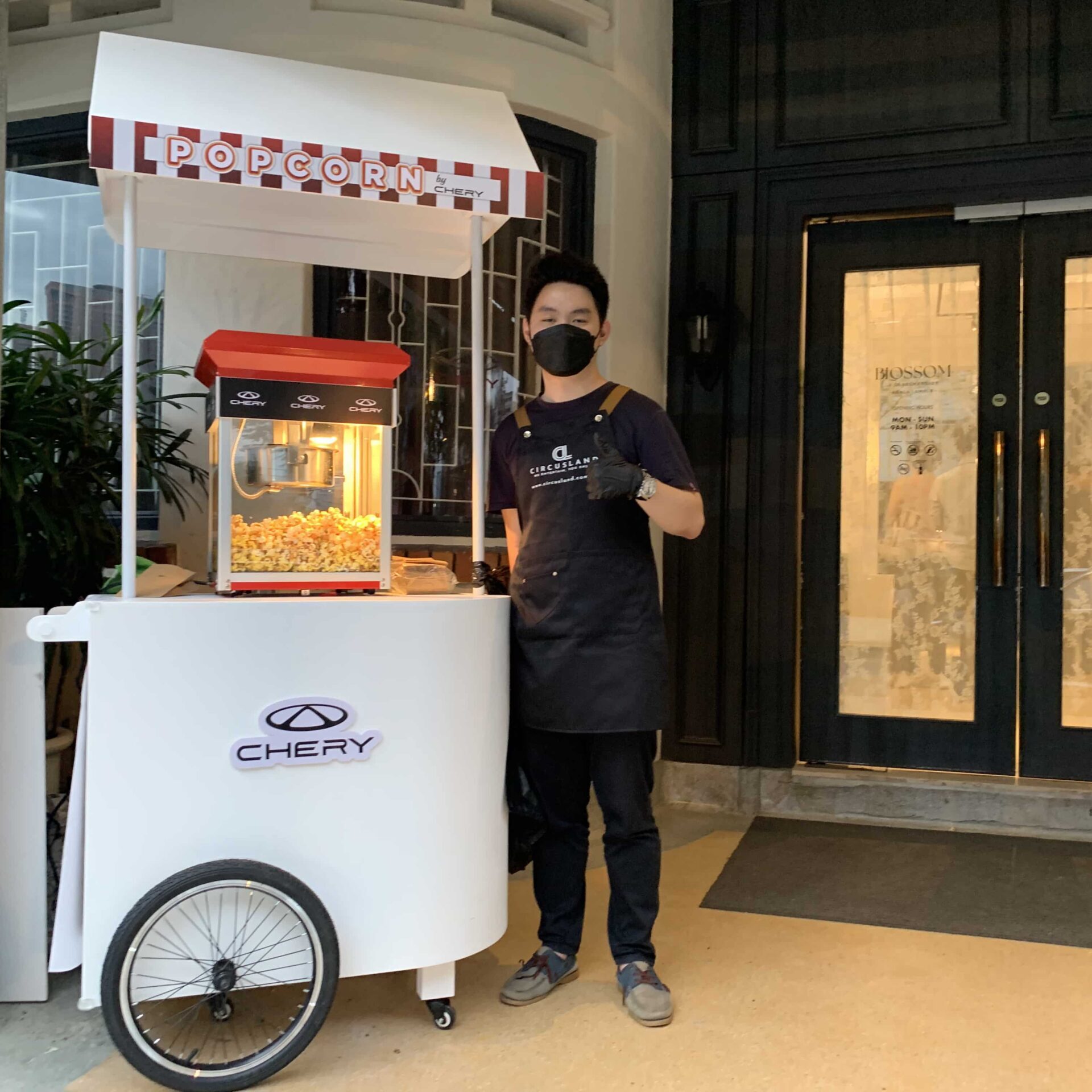 Providing popcorn rental for Chery Auto Malaysia