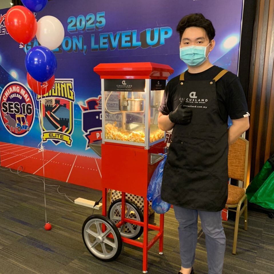 Popcorn rental booth for Great Eastern client event