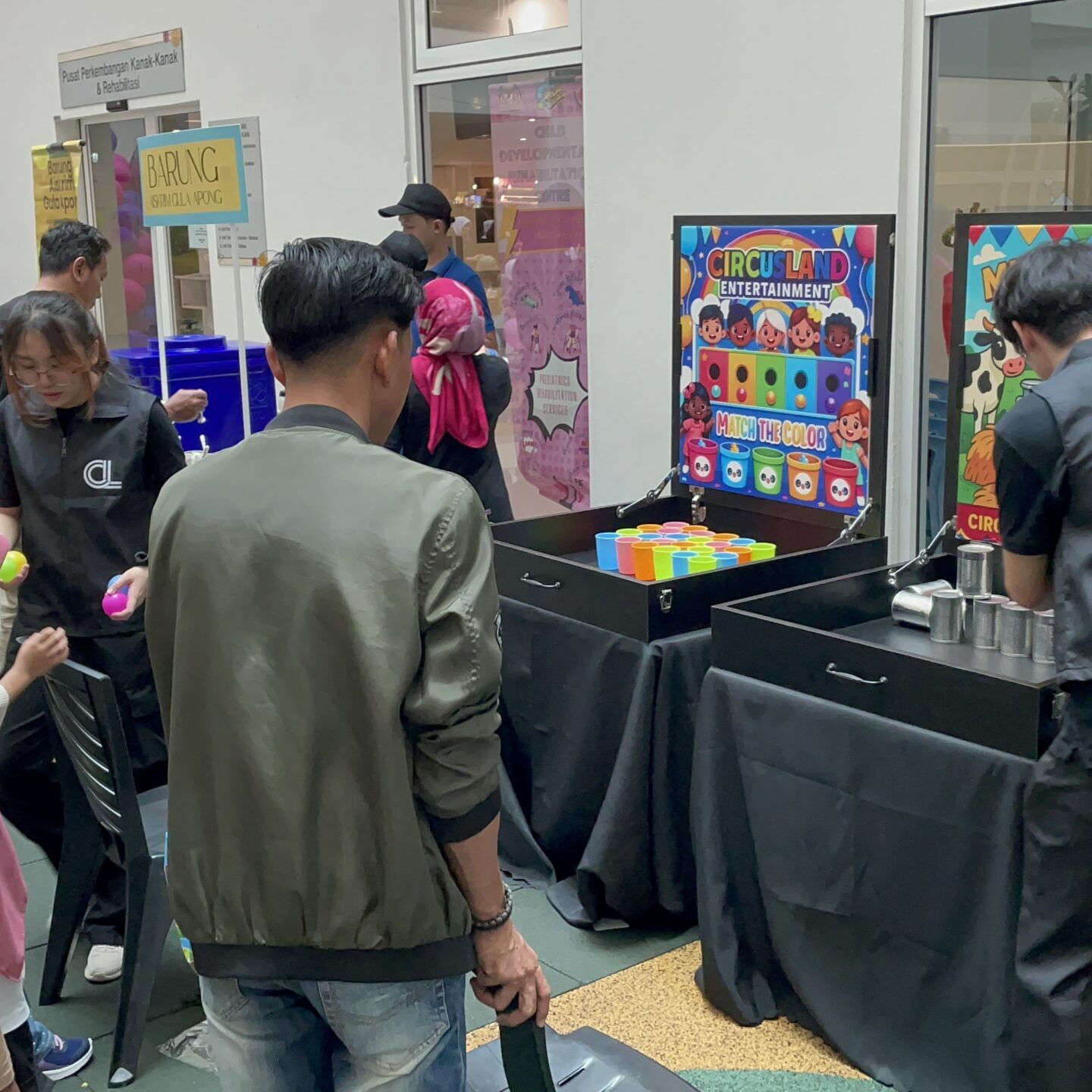 Carnival game booth rental collaboration with McDonald’s Malaysia at a client event