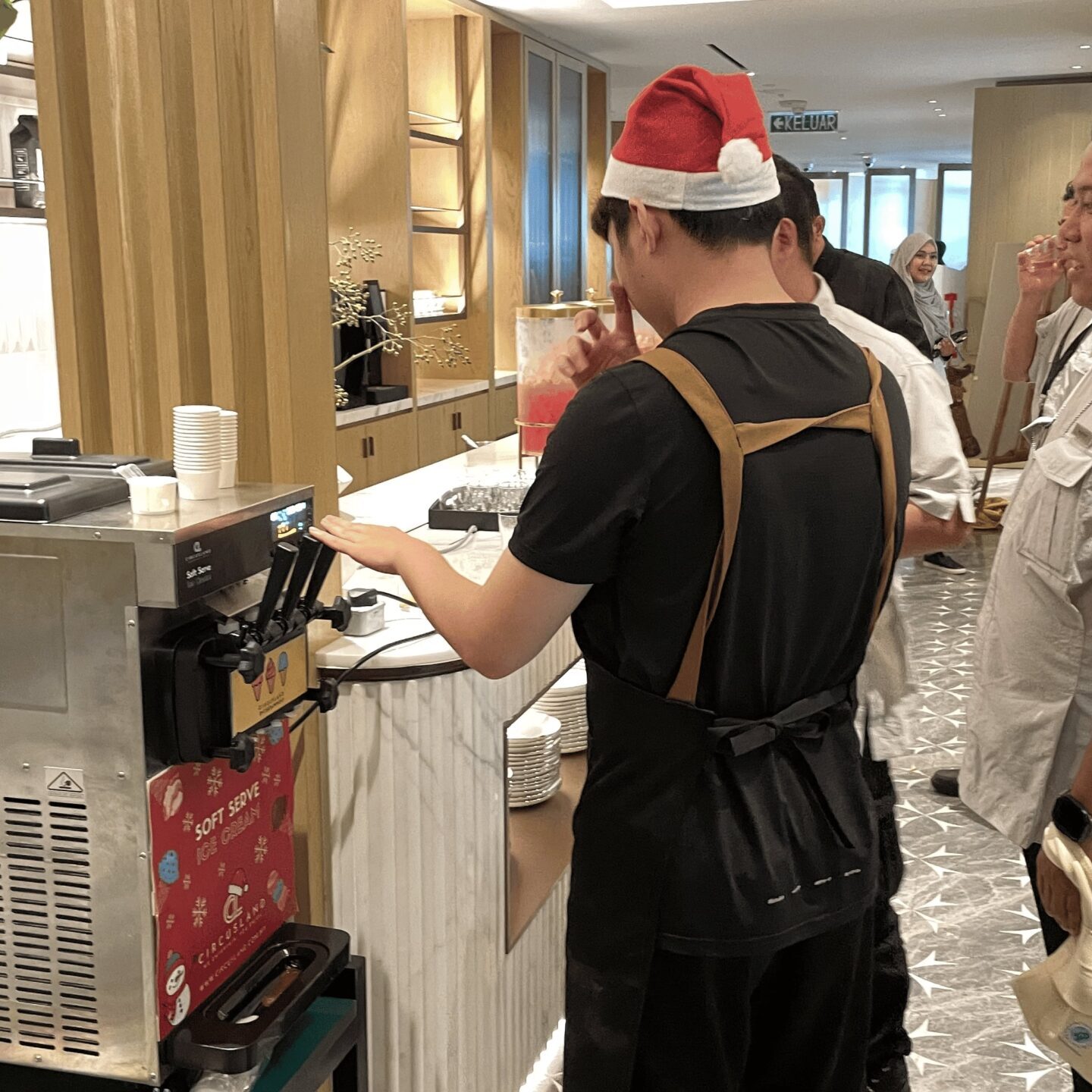 Guests enjoying soft serve ice cream rental at Park Hyatt Kuala Lumpur event in Merdeka 118.