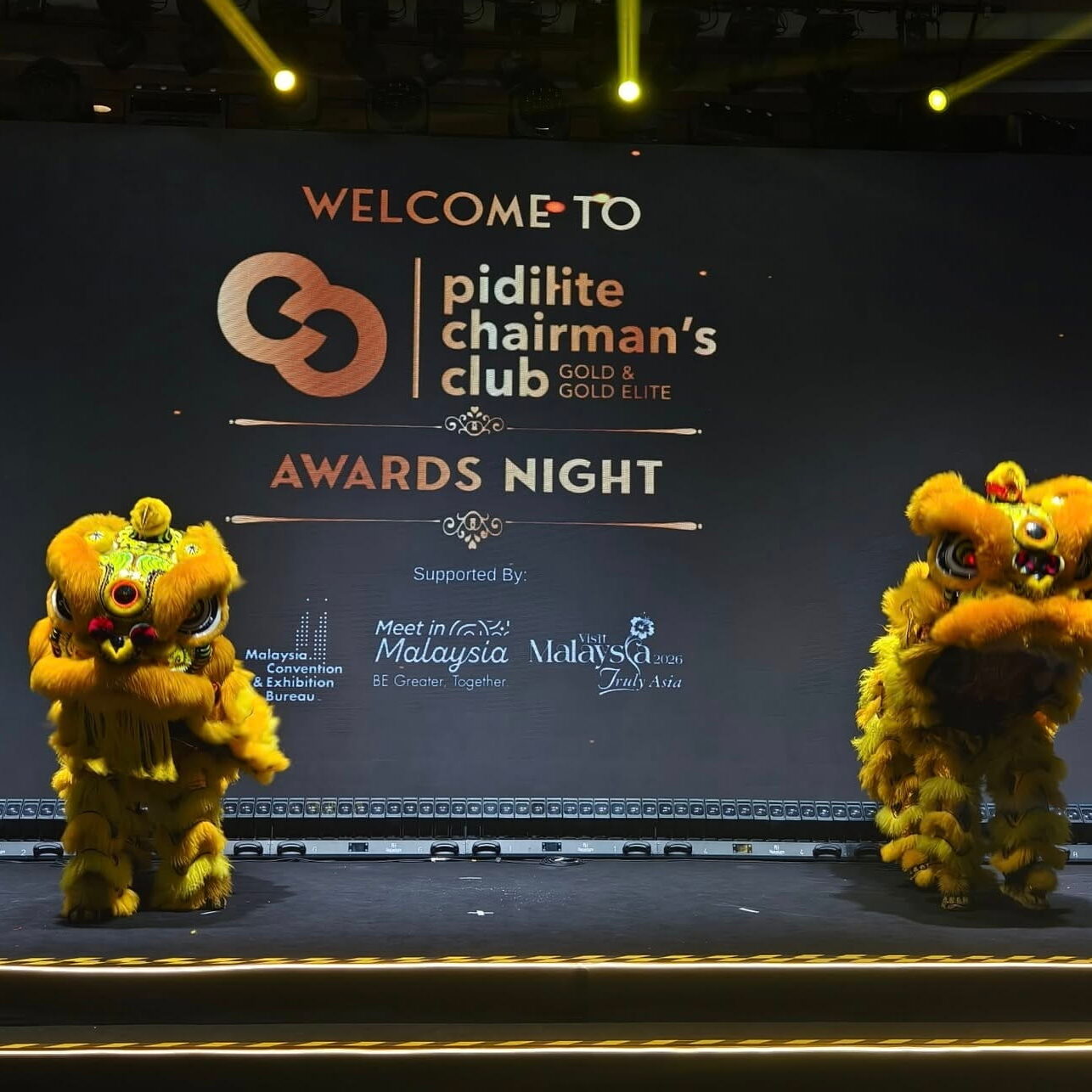 Corporate lion dance performance